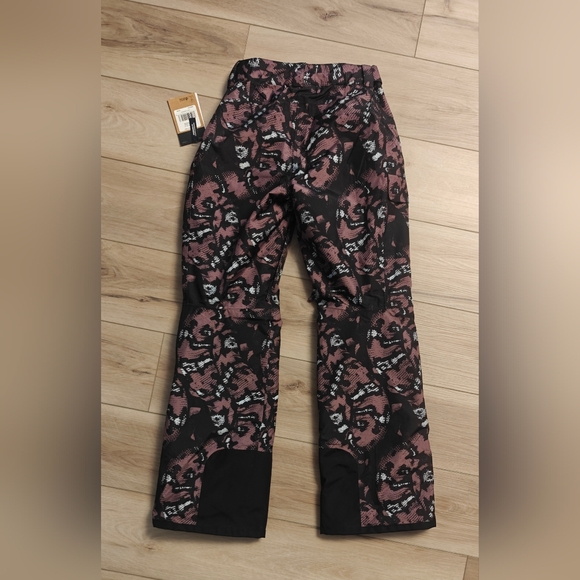 The North Face W Freedom Insulated Snow Bib Pants Fawn Grey Snake Small - Picture 3 of 7